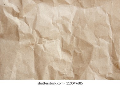 Old crumpled brown paper texture - Shutterstock ID 113049685