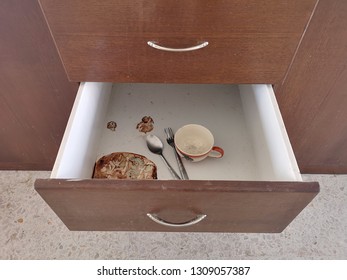 Old Cup Used In Drawer Cabinet