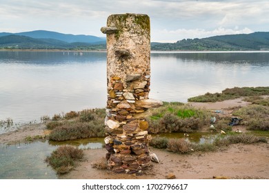 Old Cylindrical Stone Structure By The Lake. Bodrum TURKEY