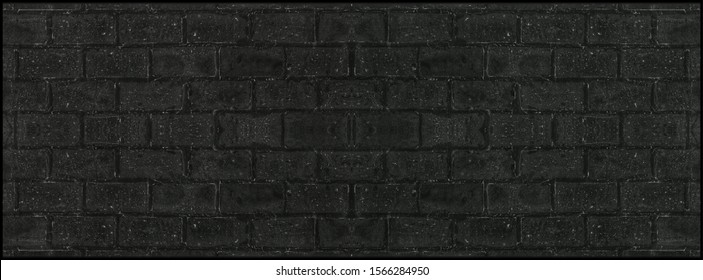 Old dark bricks wall background and texture. - Shutterstock ID 1566284950