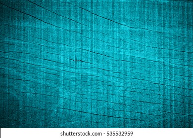 Old Dark Grunge Wood Teal Colors Texture Background Concept For Cool Chic Wooden Cyan Bacground, Blue Hipster Table Top View, Back Turquoise Marble Fence, 