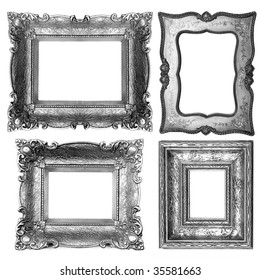Set Vector Hand Drawn Vintage Frames Stock Vector (Royalty Free) 305428259