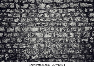 Old Dark Stone Wall Background