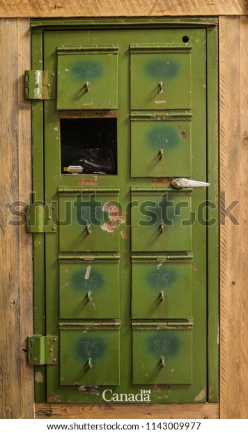 Old Darkgreen Canadian Mailbox Stock Photo Edit Now 1143009977