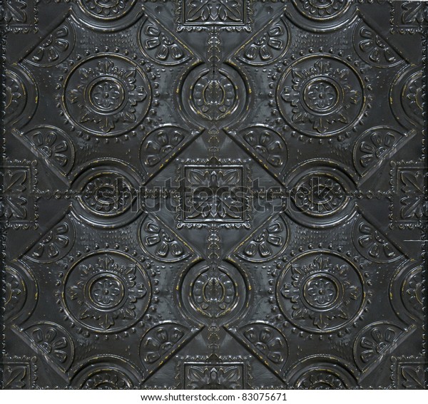 Old Decorative Painted Tin Ceiling Tile Stock Photo Edit Now