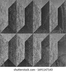 Old Decorative Triangle Block Pattern Texture On Wall