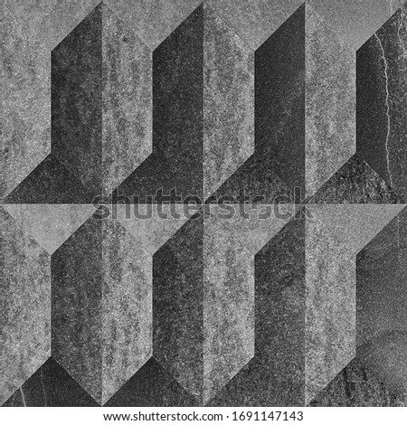 Old Decorative Triangle Block Pattern Texture On Wall