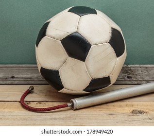 Old Deflated Soccer Ball
