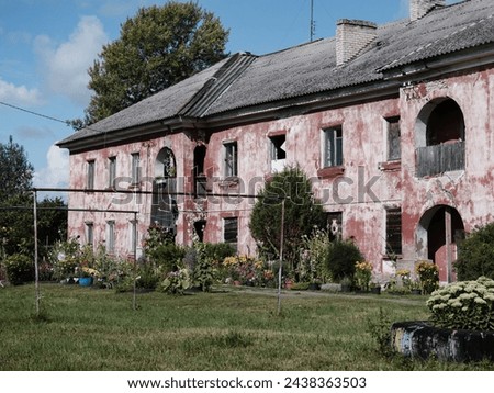 Old Deserted Stone House in a Abondoned Town Viivikonna, Estonia Eastern Europe