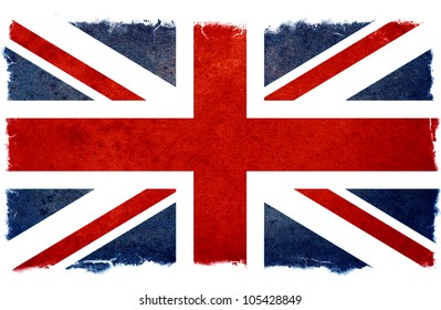 Old Designed Grunge British Flag