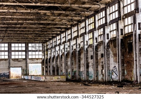 old destroyed factory 