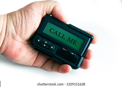 Old Device Pager / Beeper With Sign 