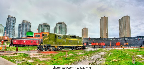 Old diesel locomotive in Roundhouse Park - Toronto, Canada - Powered by Shutterstock