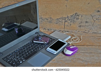 Old digital camera with communication device