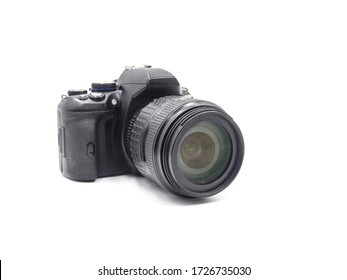 Old Digital Camera Isolated On White Background