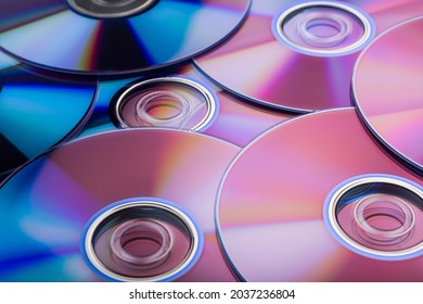 Old digital shiny compact CD , DVD Discs