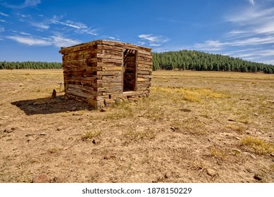 An Old Dilapidated Well House Near Barney Tank South Of Williams Arizona. Located On Public Land In The Kaibab National Forest. 