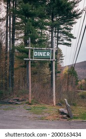 Old Diner Sign, In Phoenicia, New York