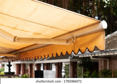 Old And Dirty Awning Of Shop.