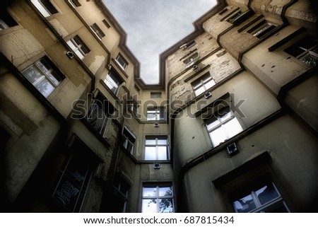 Similar – Image, Stock Photo Backyard wall Berlin
