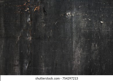 Old dirty black wood board texture, grunge background