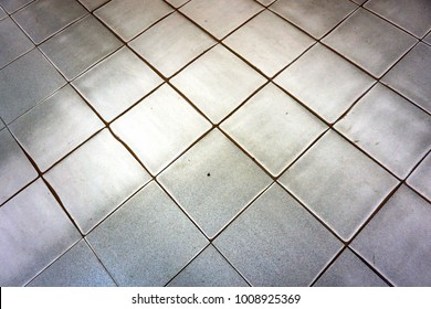 Old And Dirty Ceramic Tiles Floor