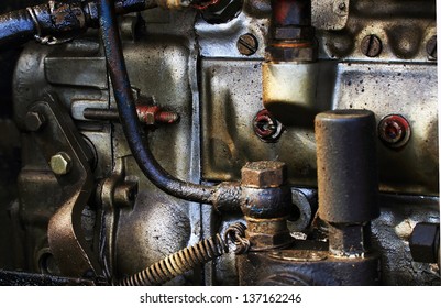 Old dirty diesel engine