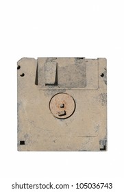 old and dirty floppy disk