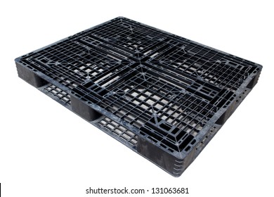 Old Dirty Plastic Pallet Black Color