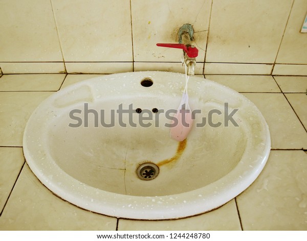 Old Dirty Sink Rust Stains There Stock Photo Edit Now