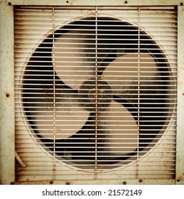 Old dirty ventilation fan