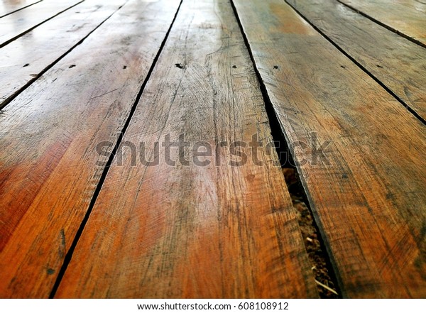 Old Dirty Wooden Floor Painted By Stock Photo Edit Now 608108912