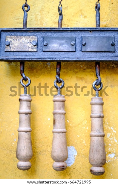 Old Door Bell Handle Pull Stock Photo Edit Now 664721995