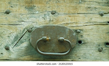 Old Door With Brass Knocker