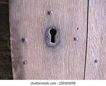 The Old Door With A Key Hole