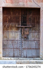 An Old Door Of Sant Martí D'Ogassa, A Church In The Pyrenees In Catalonia