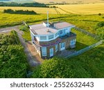 Old Dover Coastguard Station on the White Cliffs of Dover in kent