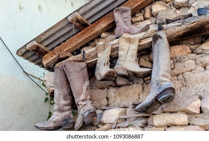 dusty cowboy boots