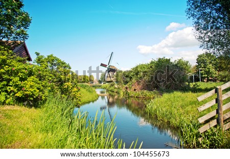 Old dutch village in country side