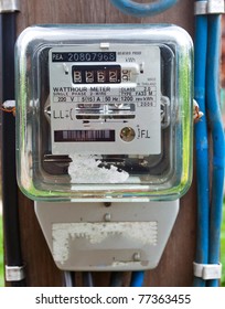 Old Electric Meter Front View