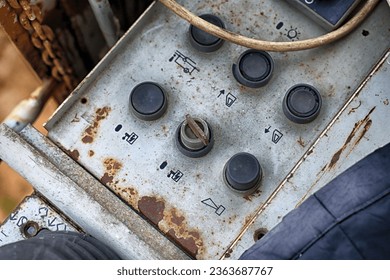 Old electrical device clock board.