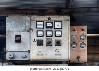 Old electrical device clock board.