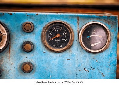 Old electrical device clock board.