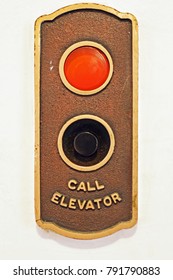 Old elevator call button