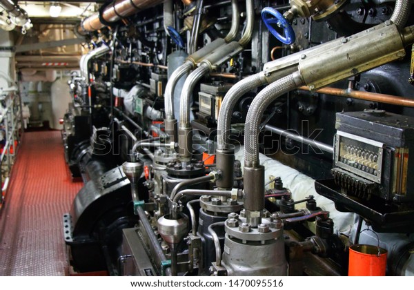 Old Engine Room Cargo Ship Stock Photo Edit Now