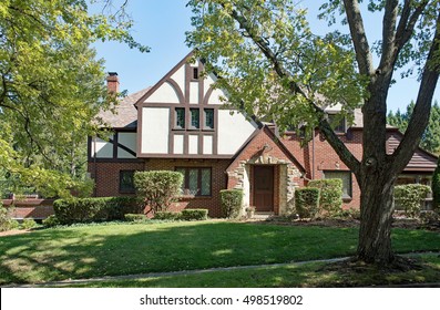 Old English Tudor Home In Trees