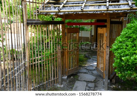 old entrance in japanese style