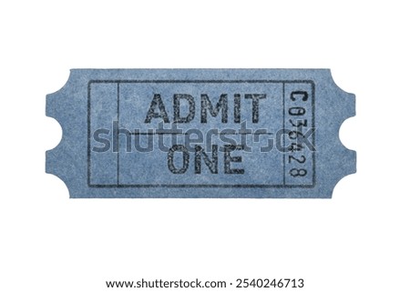old entry ticket with serial number