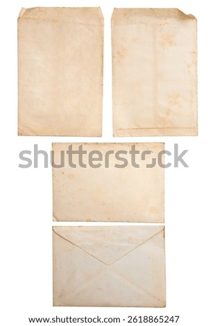 Old envelope on white background