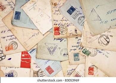 old envelopes as a background